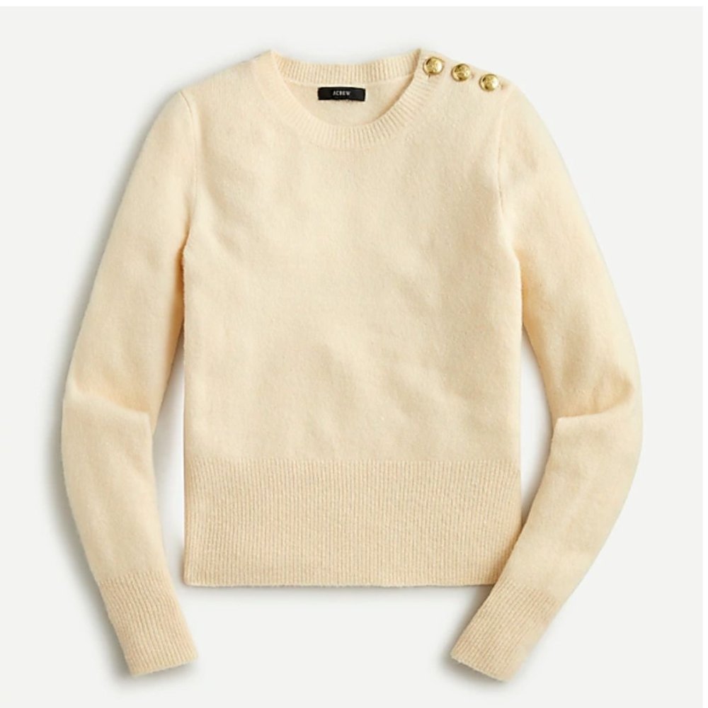 NWT J. Crew Sweater with Shoulder Buttons